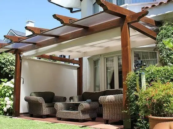 Pérgolas Fabricados con madera plástica